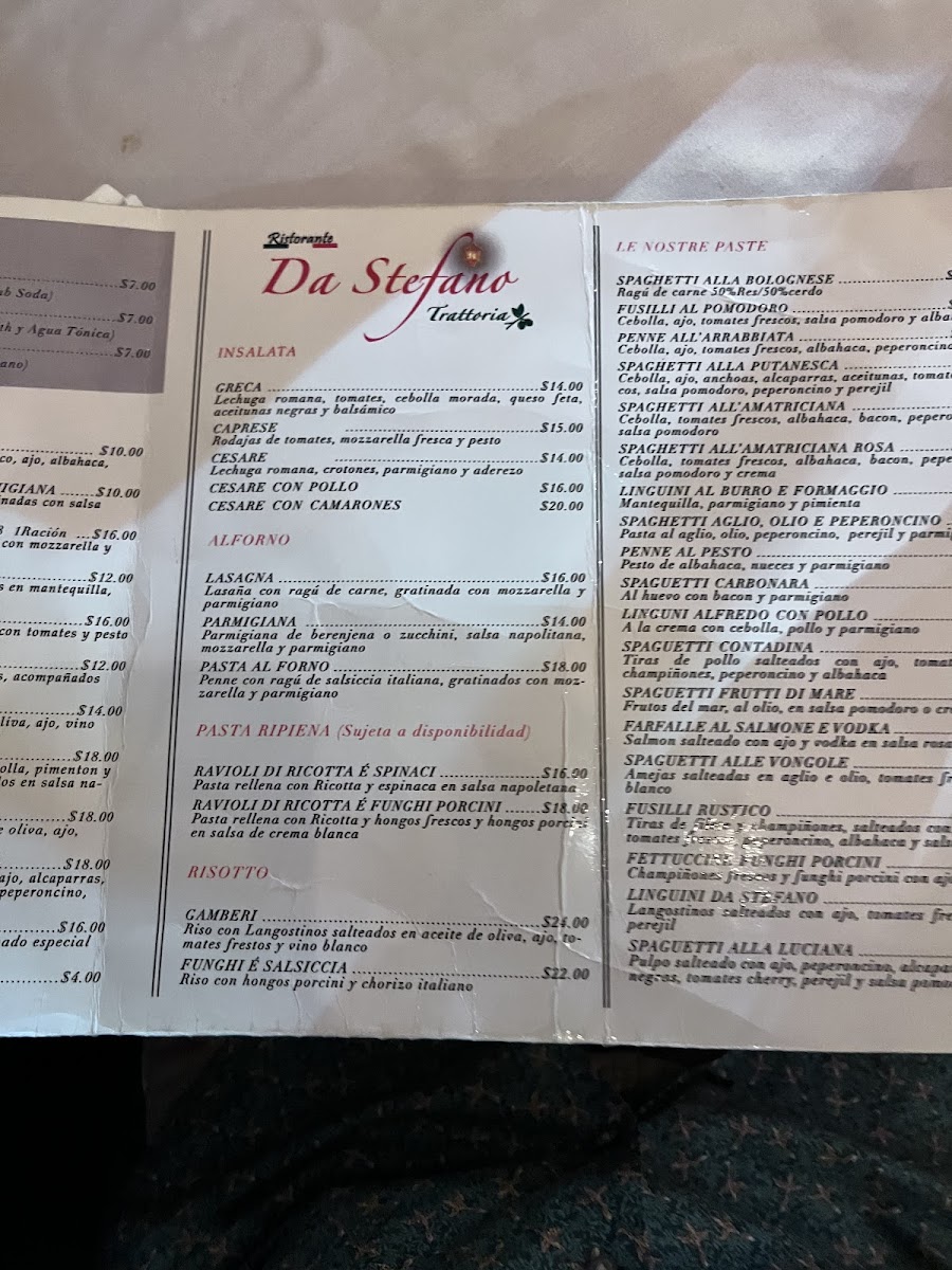 Menu Da Stefano Trattoria-6