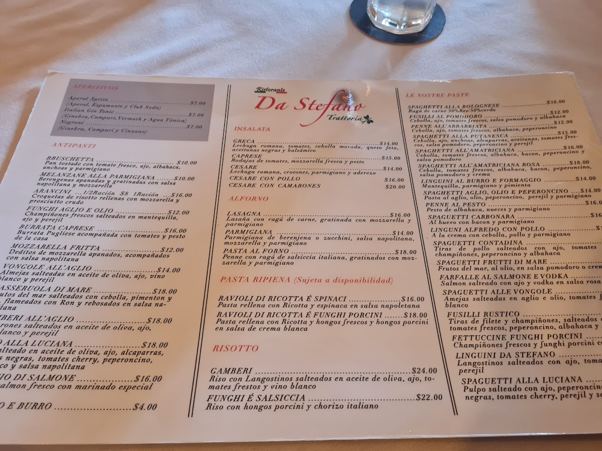 Menu Da Stefano Trattoria-7